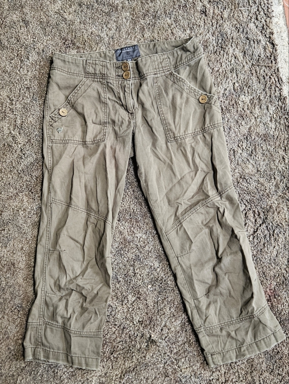 Sanctuary Olive Green Capri Cargo Pants